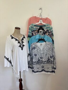 Bundle of 6 Chico’s Size 1 (medium) Tops